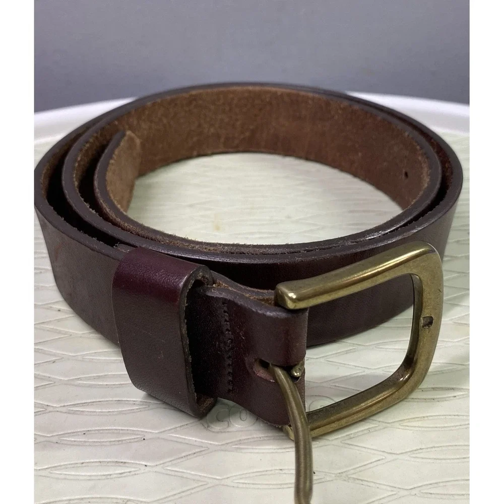 Duluth Trading Men's‎ Everyday 100% Leather Work Belt Brown Size 34 USA